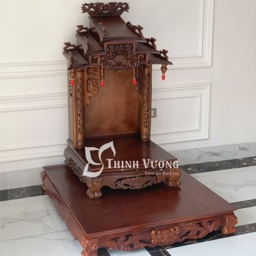 Bàn thờ thần tài đẹp gỗ gụ