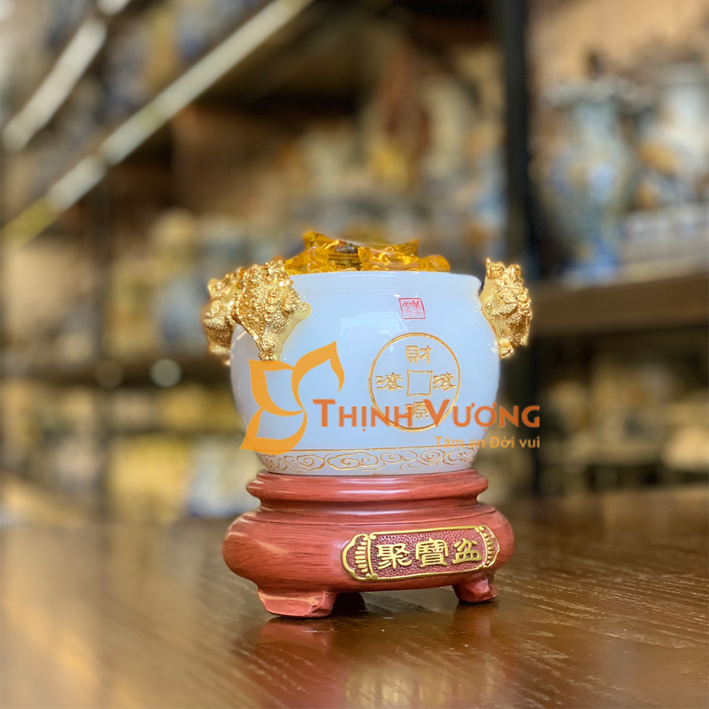 Bồn tụ bảo đá trắng tại hà Nội
