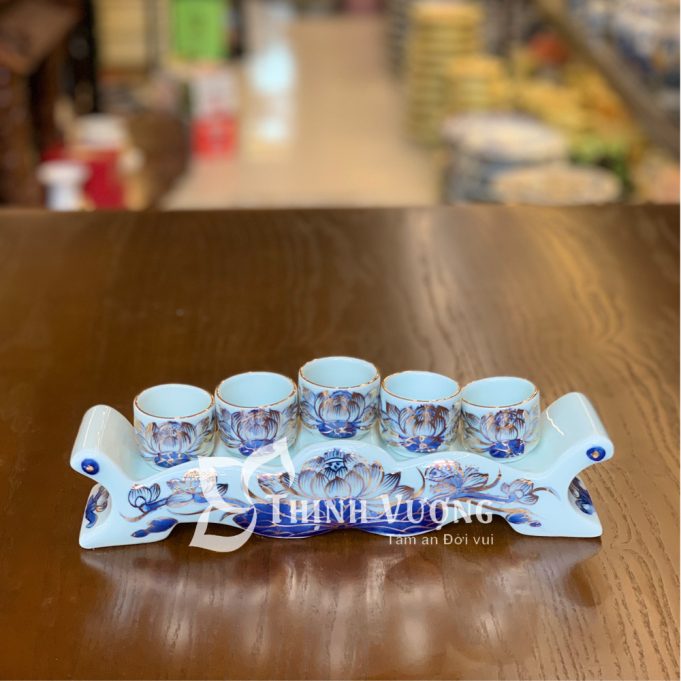 Nơi Bán kỷ chén thờ 5 vẽ vàng 24k ở đâu