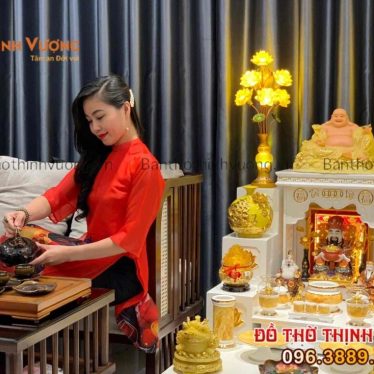 Trọn bộ mẫu Combo Bàn Thờ Ông Địa Thần Tài Hiện Đại đẹp