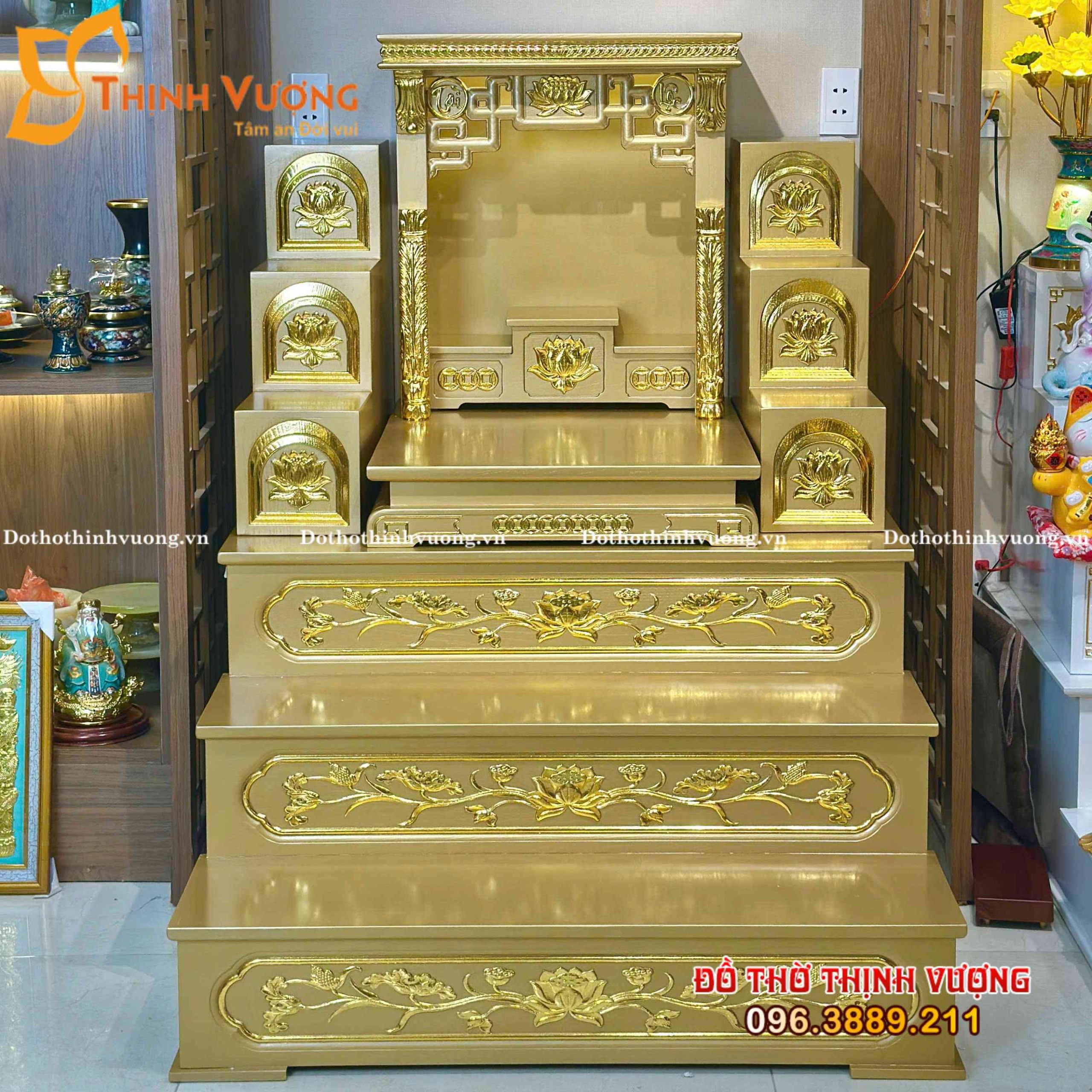 Bộ Ban Hiện Đại AH Ánh Kim + Kệ 3 Tầng