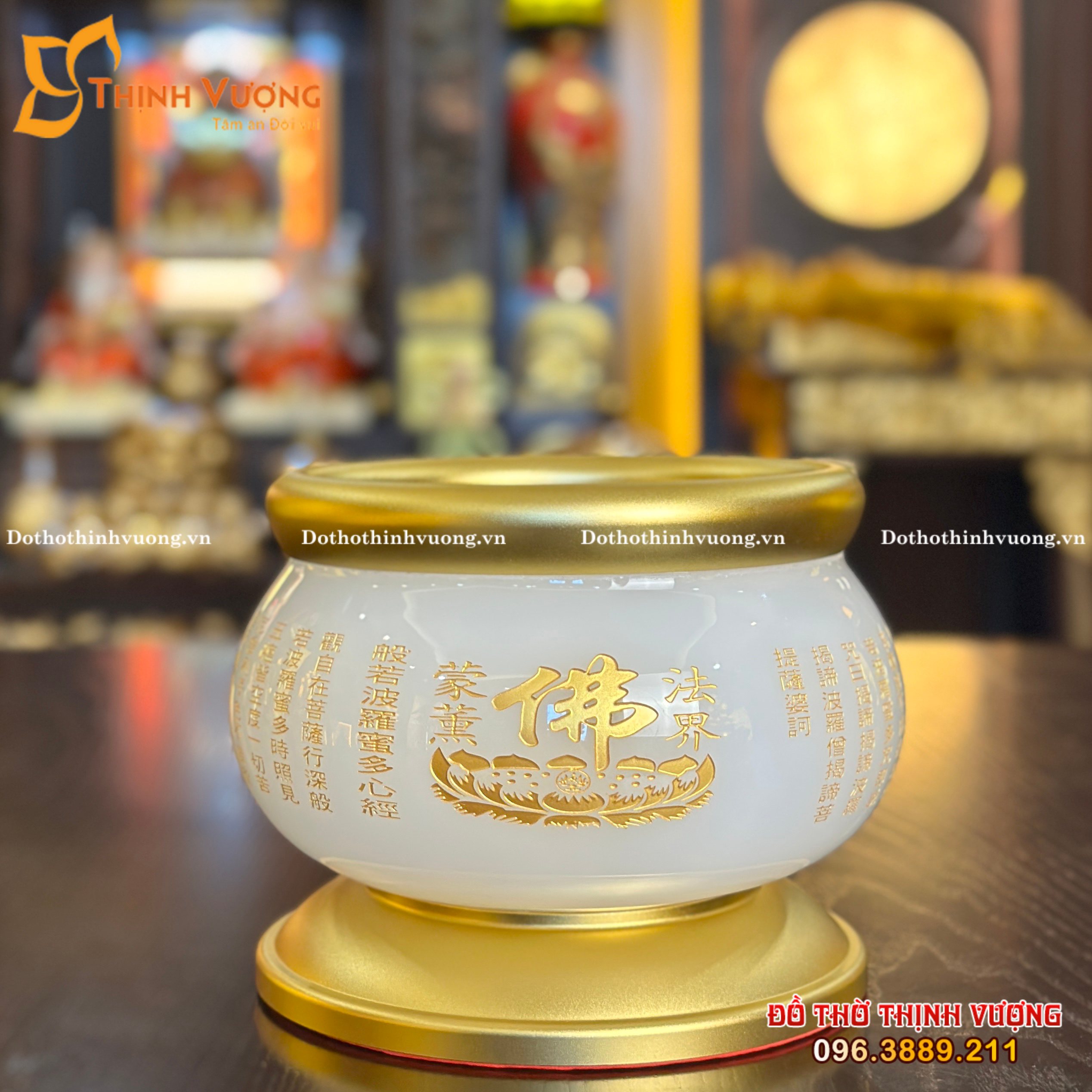 Bát Hương Đá TK – Trắng