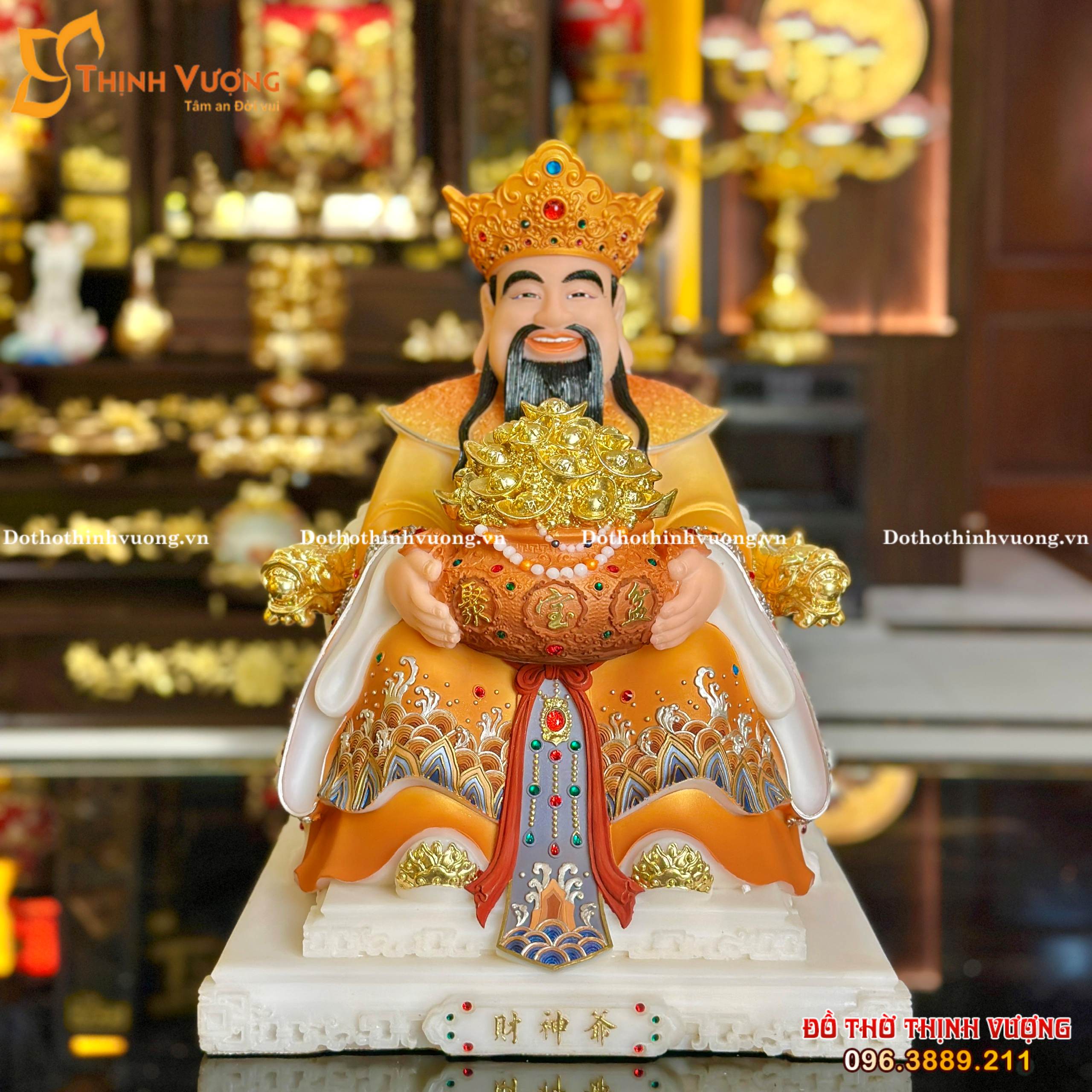 Tượng Thần Tiền Như Ý Tụ Bảo – Vàng
