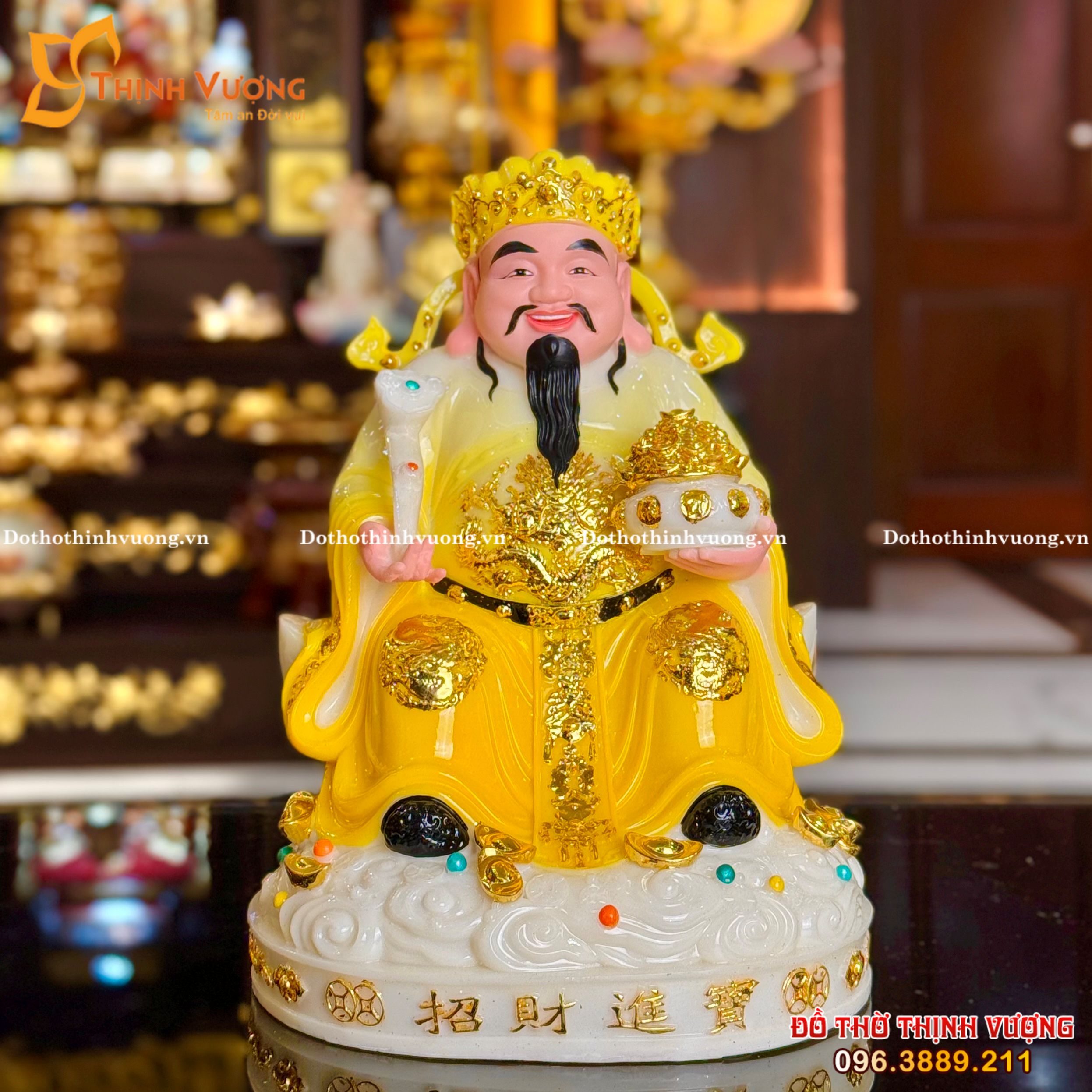 Tượng Thần Phát Như Ý VN Vàng